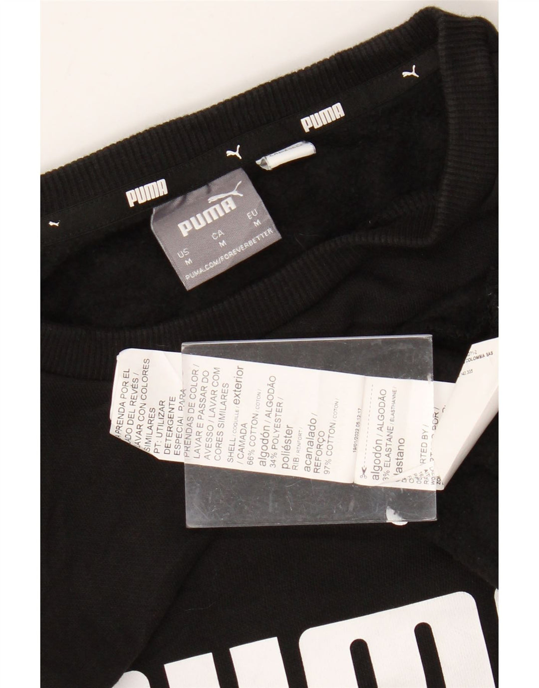 Felpa grafica da uomo PUMA, maglione medio, cotone nero