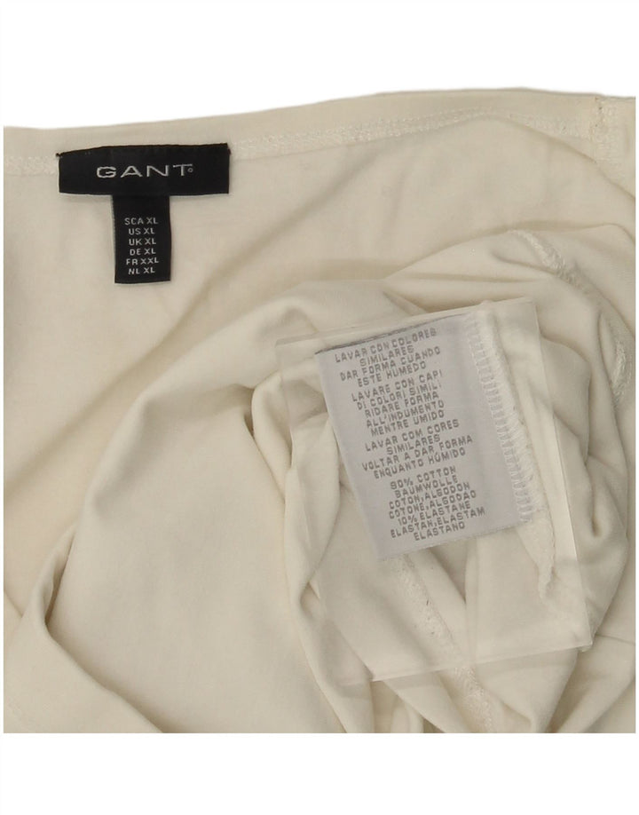 GANT Top da donna a maniche lunghe UK 18 XL Cotone bianco
