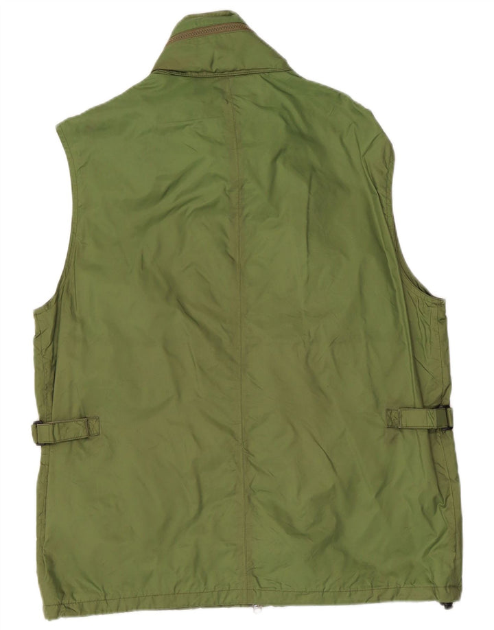 ALBERTO ASPESI Gilet da uomo con cappuccio UK 42 XL Nylon verde