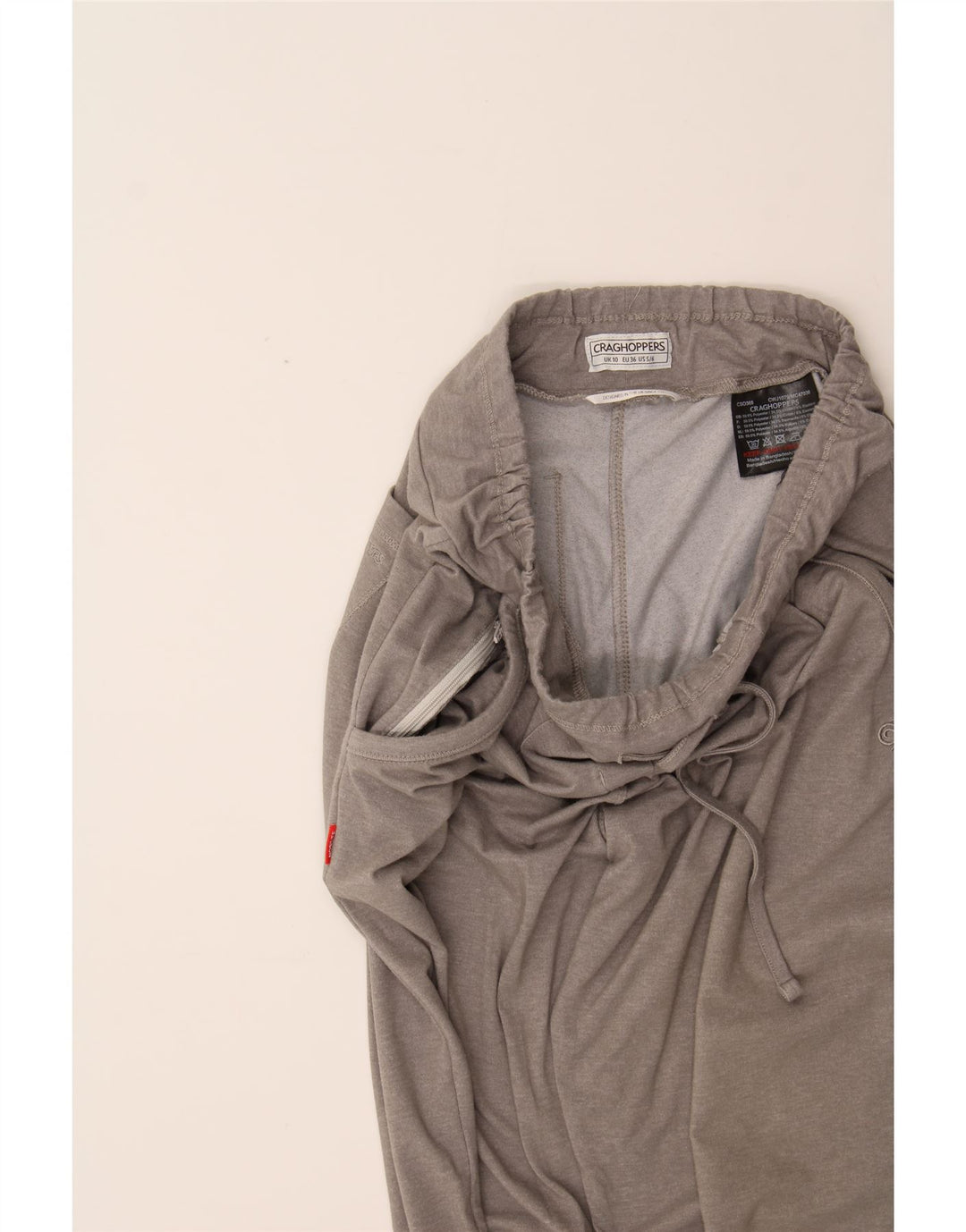CRAGHOPPERS Womens Tracksuit Trousers Joggers UK 10 Small Grey Polyester Vintage CRAGHOPPERS and Second-Hand CRAGHOPPERS from Messina Hembry 