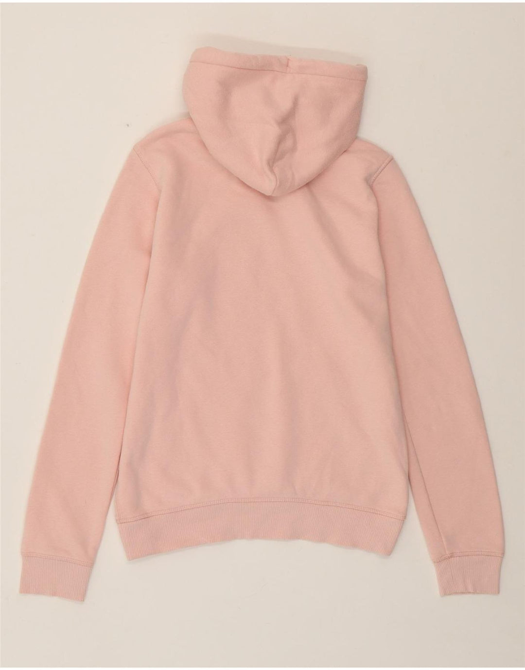 JACK WILLS Maglione con cappuccio oversize con grafica da donna UK 8 piccolo cotone rosa