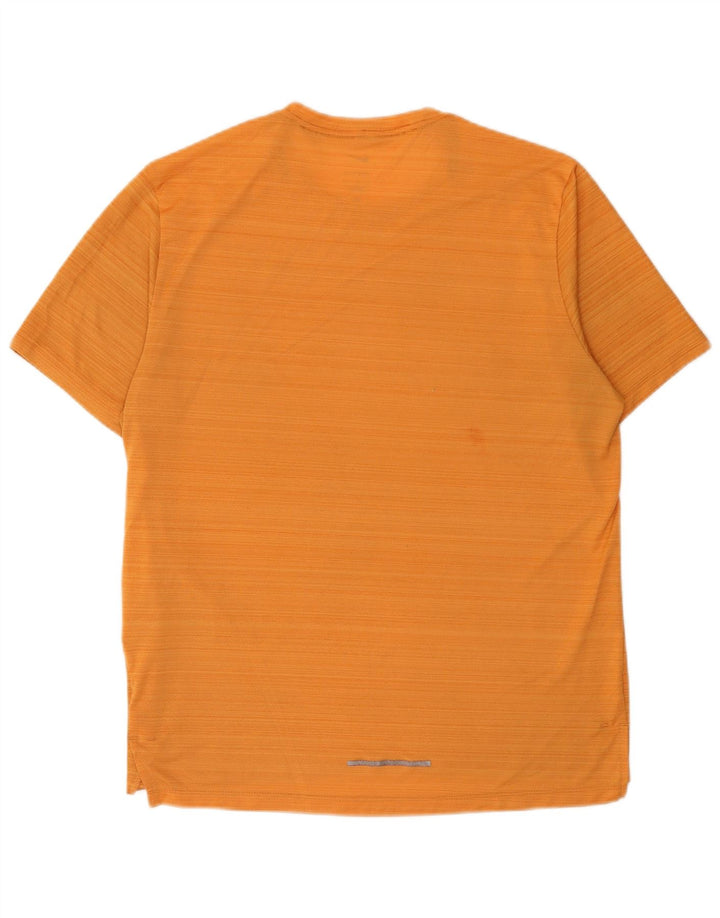 T-shirt Nike Dri Fit da uomo, grande, in poliestere gessato arancione