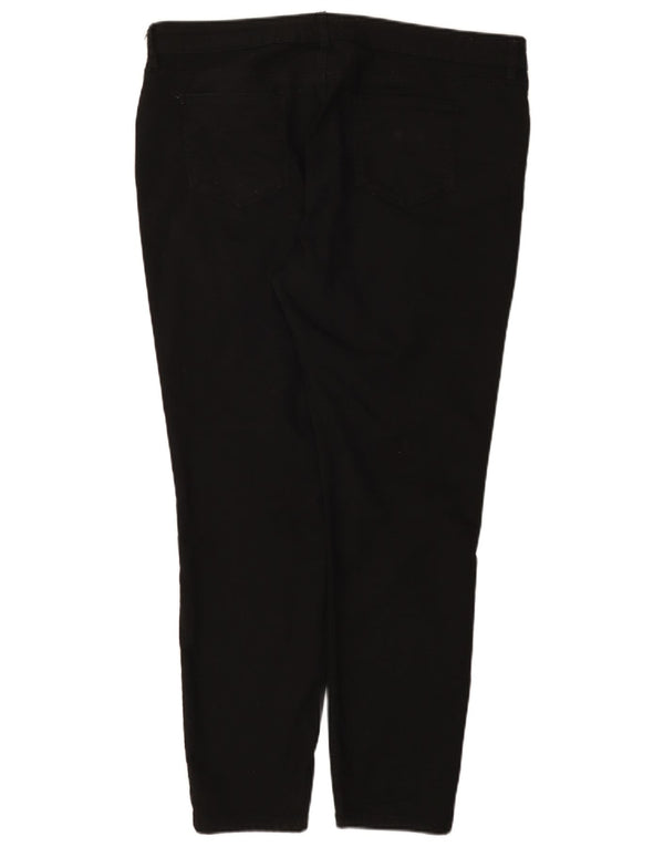 Pantaloni casual slim da donna Fat Face UK 18 XL W38 L29 Cotone nero