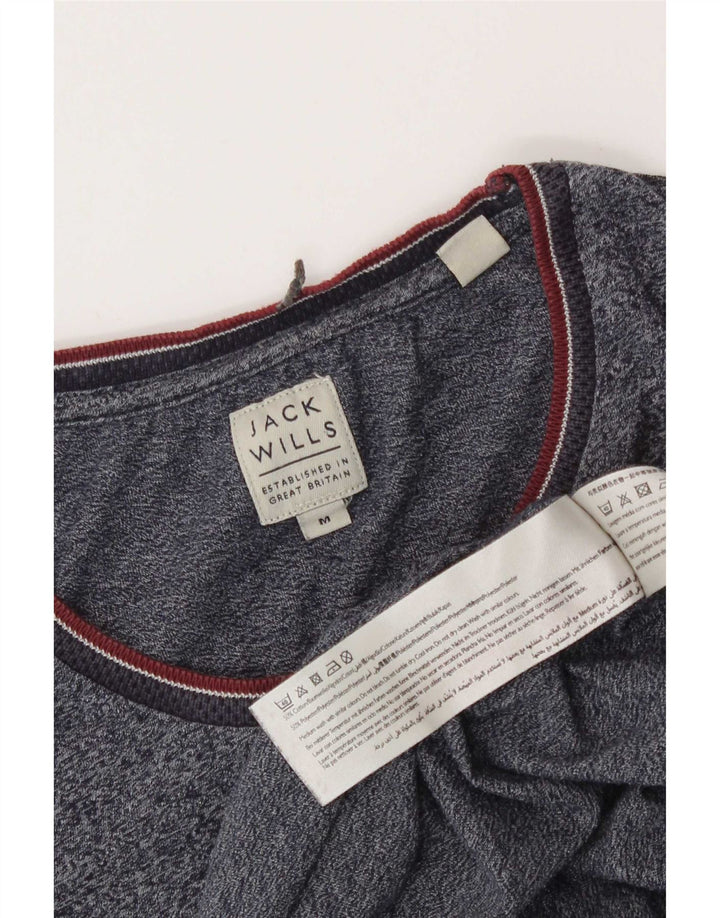 T-shirt da uomo Jack Wills Top in cotone screziato blu navy medio