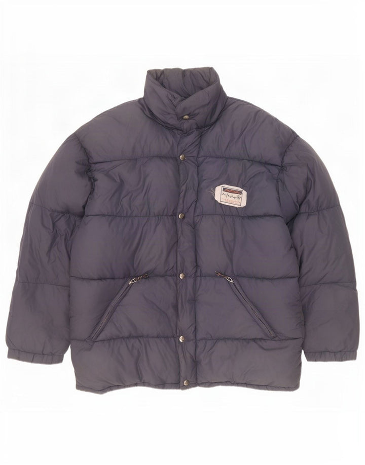 Giacca imbottita da uomo vintage UK 44 2XL Blu navy