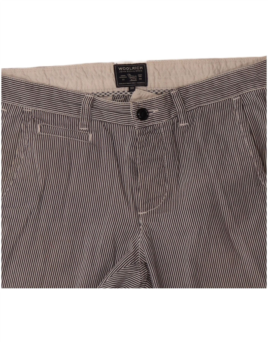 Pantaloncini chino da uomo Woolrich W33 cotone gessato medio blu navy