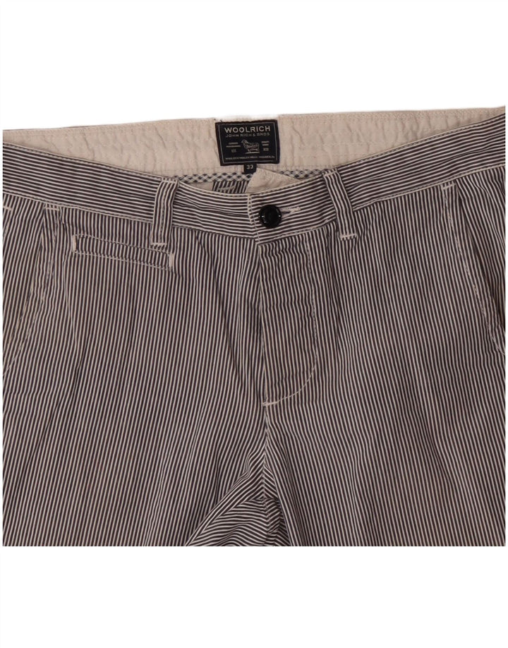 Pantaloncini chino da uomo Woolrich W33 cotone gessato medio blu navy
