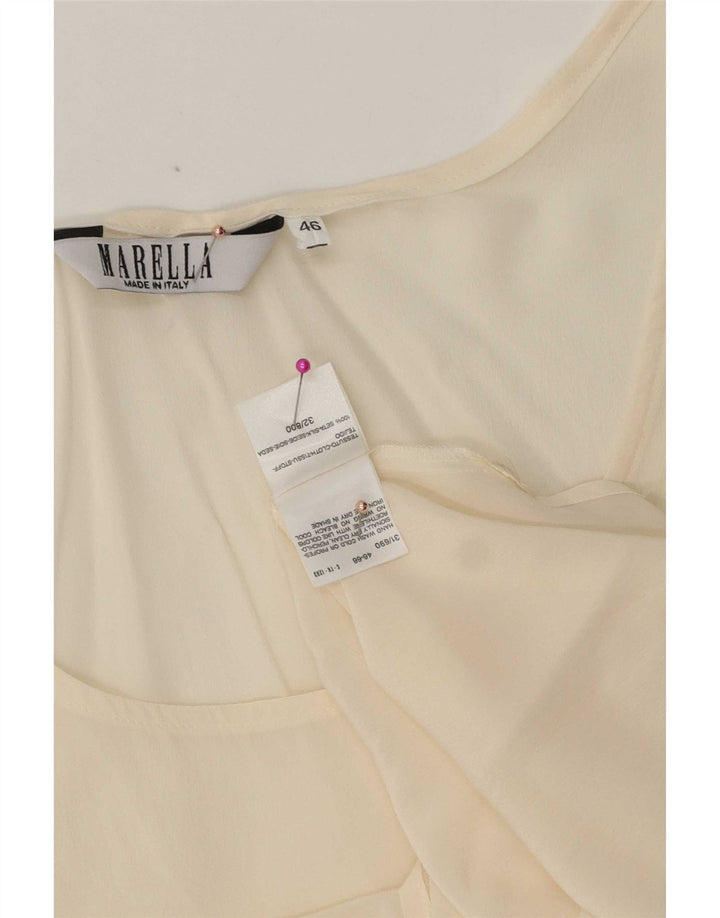 Canotta da donna Marella IT 46 Large in seta bianco sporco