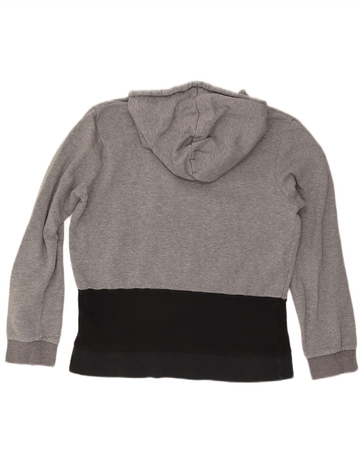 Felpa con cappuccio grafica da uomo Jordan, cotone color block grigio medio