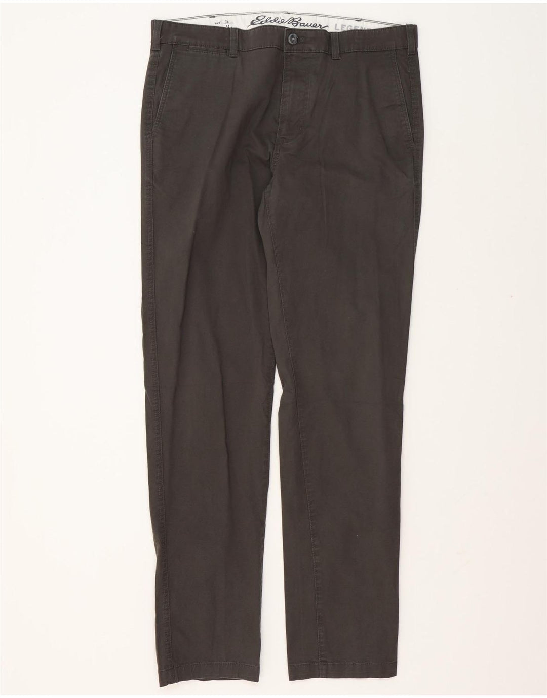 Pantaloni chino dritti da uomo EDDIE BAUER W36 L34 cotone grigio