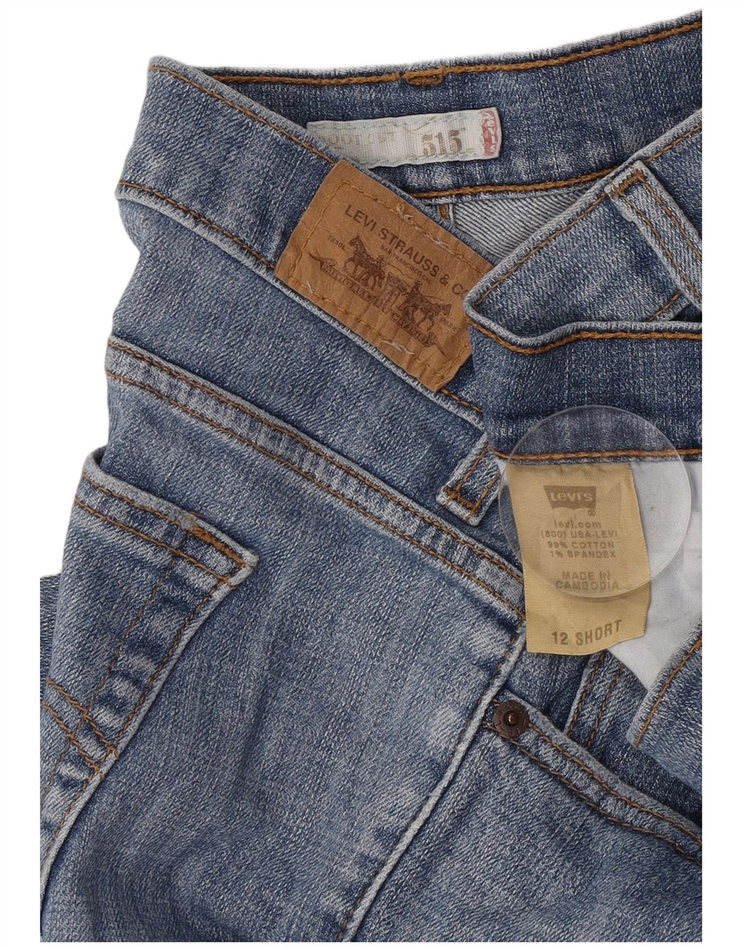 Levi's Donna 515 Bootcut Jeans US 12 Large W32 L30 Cotone Blu
