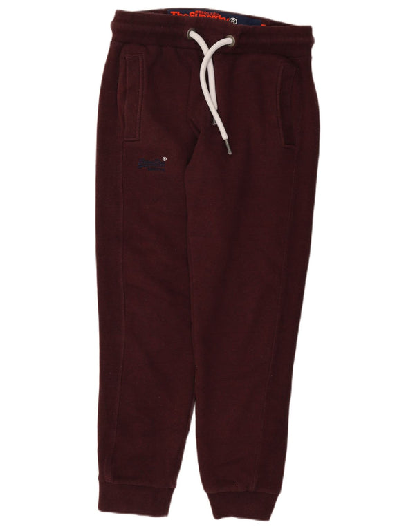 Pantaloni da tuta da donna slim fit Superdry Joggers UK 14 Borgogna medio