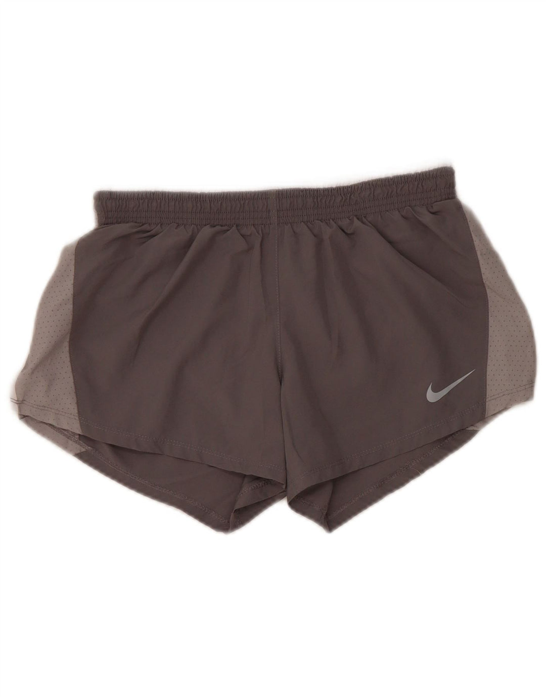Pantaloncini sportivi Nike Dri Fit da donna UK 10 piccoli poliestere grigio