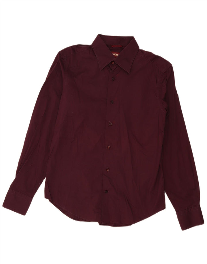 Camicia da uomo Carrera in cotone bordeaux medio