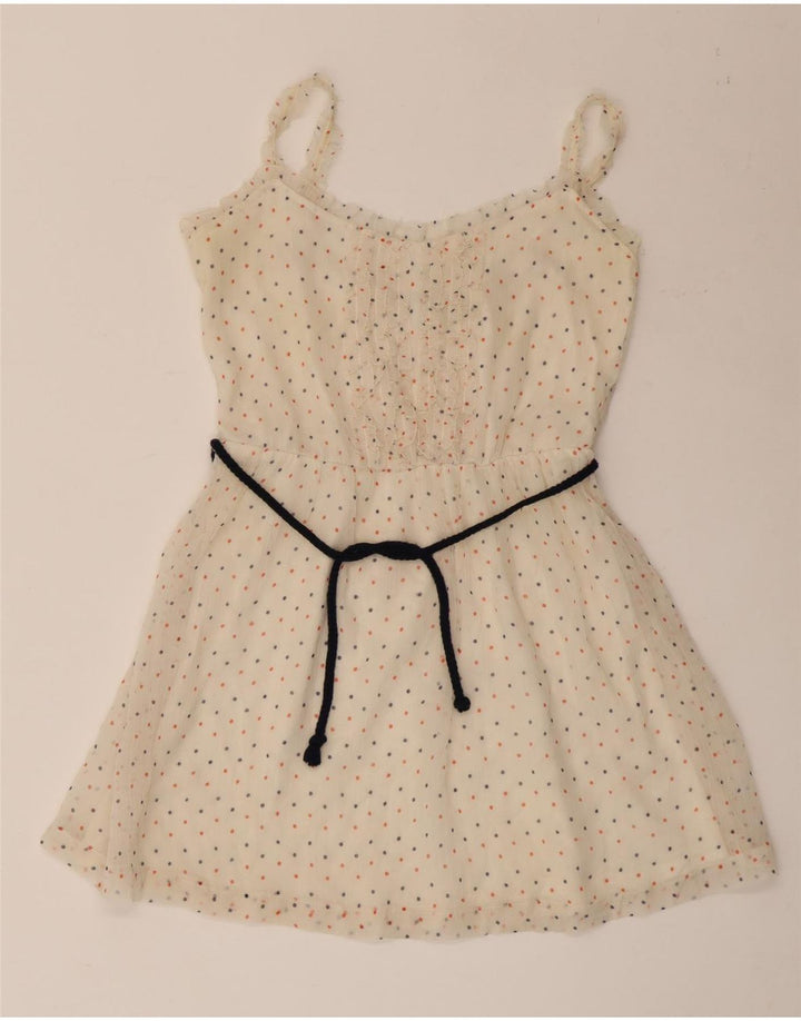 ZARA Vestito Prendisole Corto da Donna UK 12 Beige Medio Macchiato