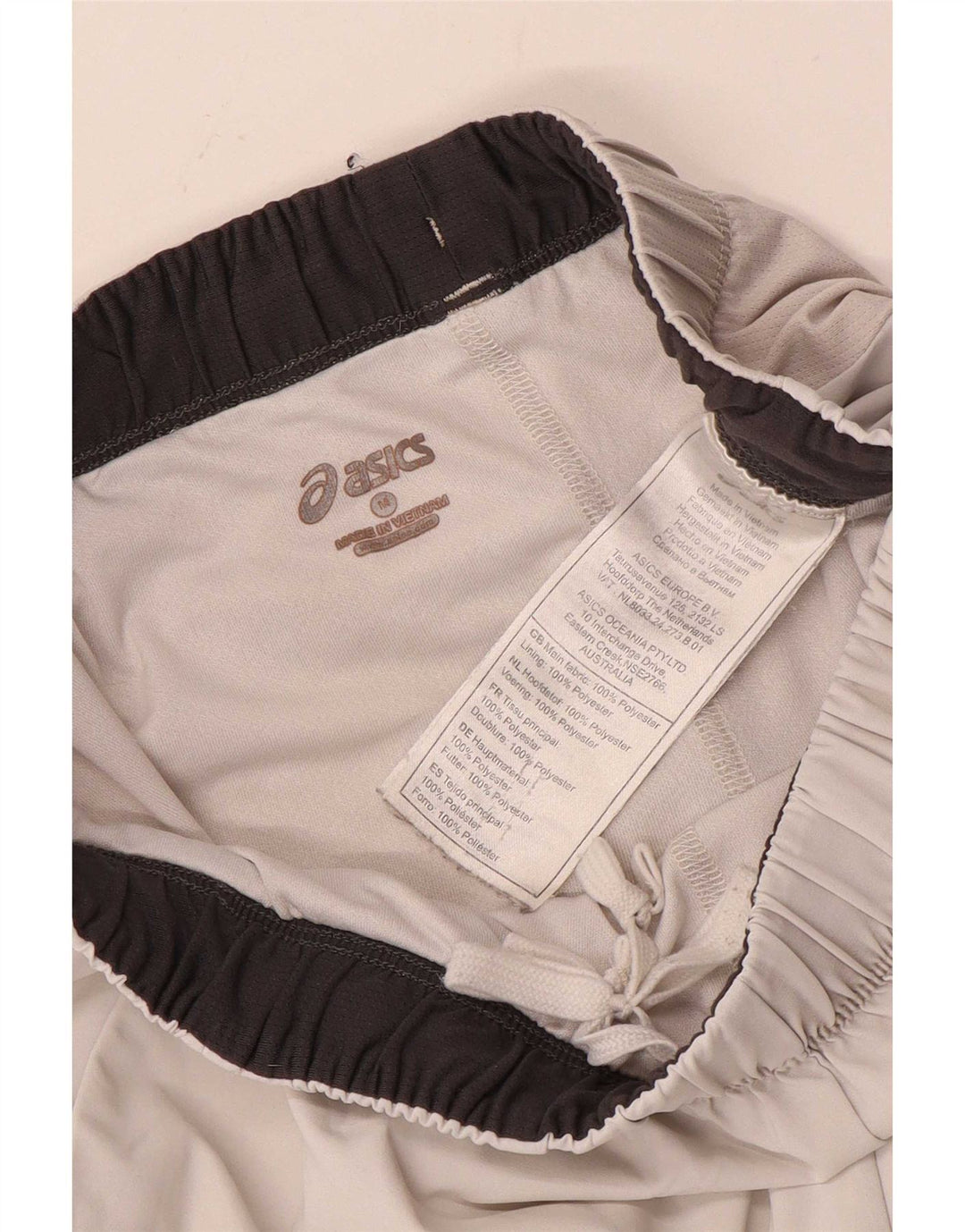 Pantaloncini sportivi da uomo Asics, poliestere bianco medio