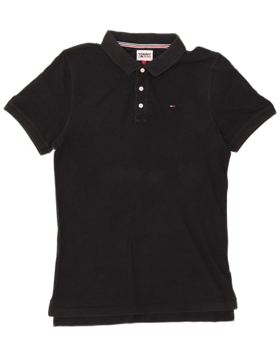 TOMMY HILFIGER Polo da uomo grande in cotone nero