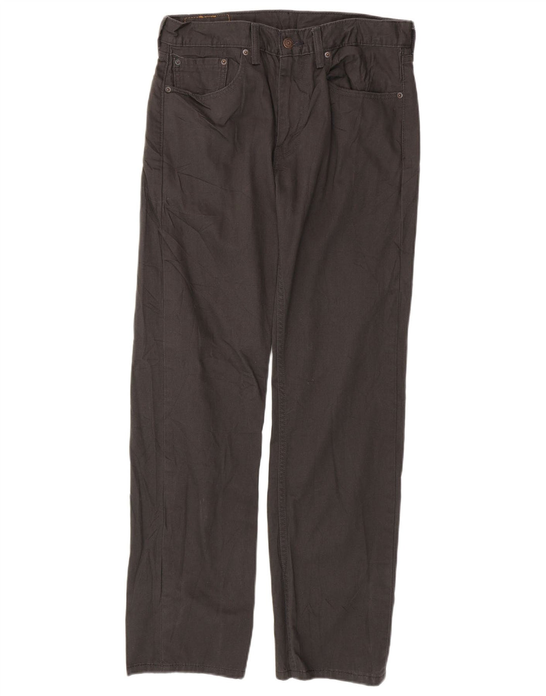 LEVI'S Pantaloni casual dritti da uomo 505 W32 L32 Cotone grigio