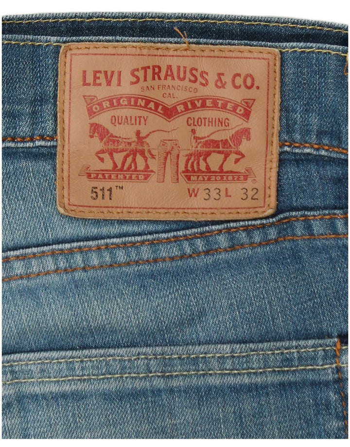 Jeans Levi's Uomo 511 Slim W33 L29 Cotone Blu