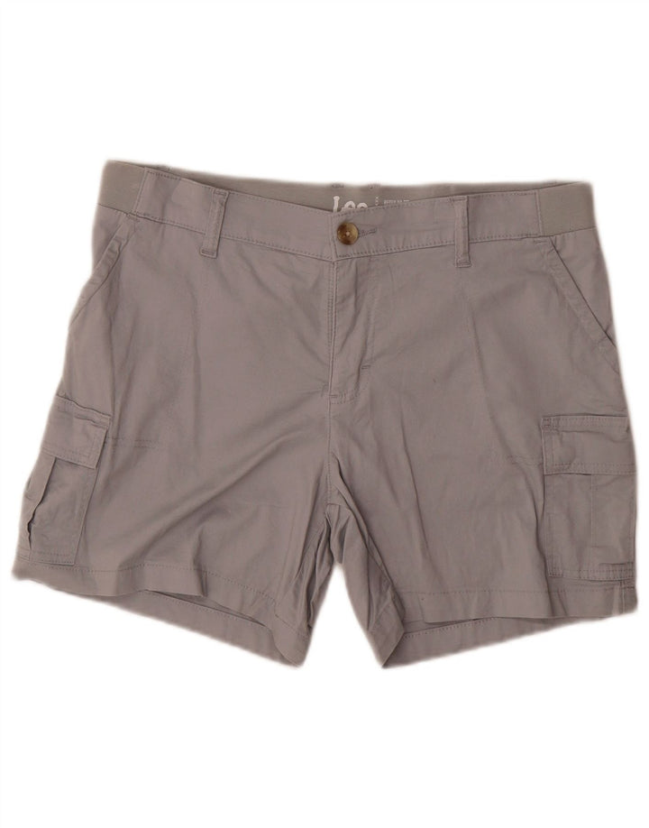 Pantaloncini cargo Lee da donna a vita media con vestibilità regolare US 12 Large W34 Grigi