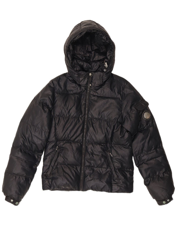 Giacca imbottita con cappuccio da donna Champion UK 10 piccola poliestere nero