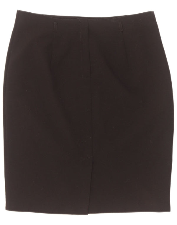 Gonna a tubino da donna Marks & Spencer UK 16 grande W34 poliestere nero