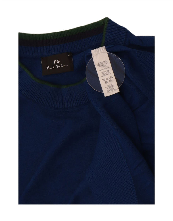 Maglione maglione girocollo da uomo Paul Smith in cotone blu medio
