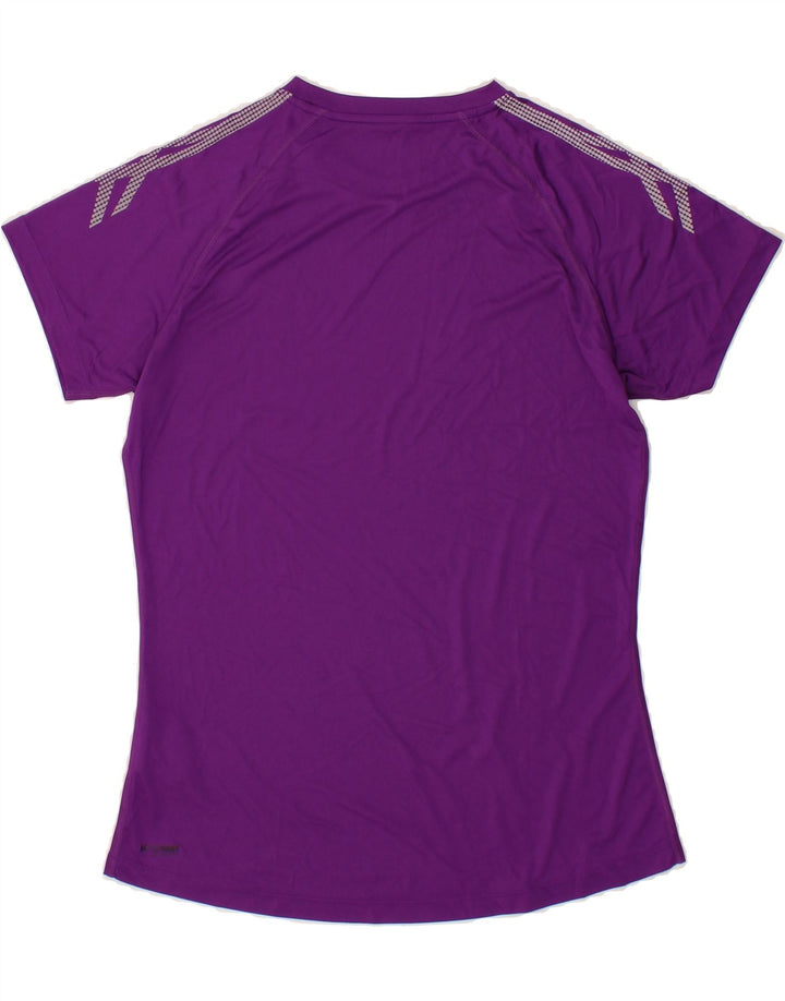 ASICS Womens T-Shirt Top UK 14 Large Purple Spotted Polyester Vintage Asics and Second-Hand Asics from Messina Hembry 