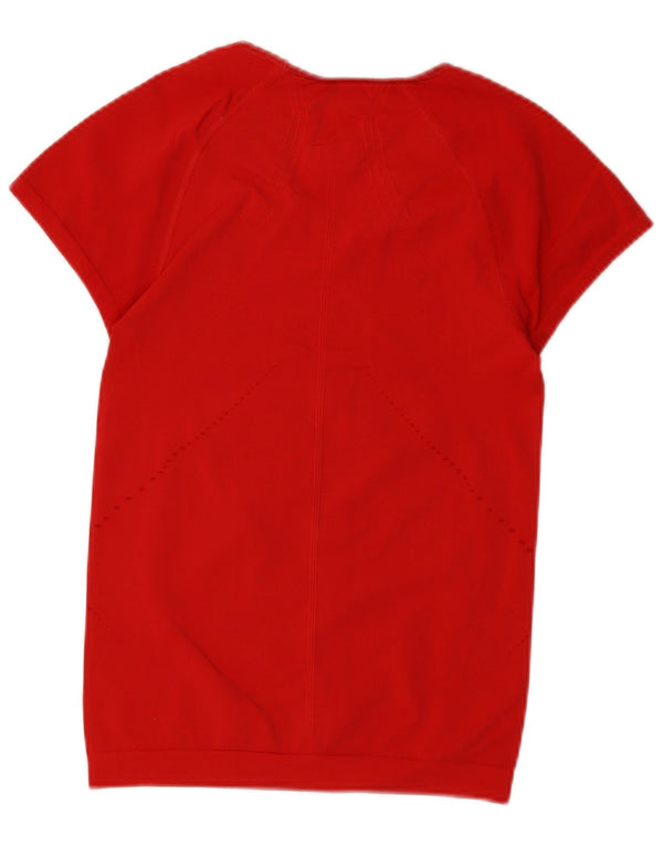 T-shirt ADIDAS Clima 365 da donna UK 8 piccola in nylon rosso