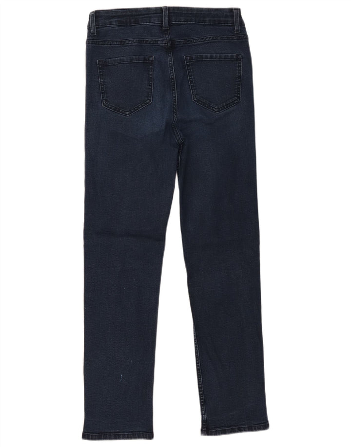 Jeans dritti da donna Marks & Spencer UK 10 piccoli W30 L27 blu navy