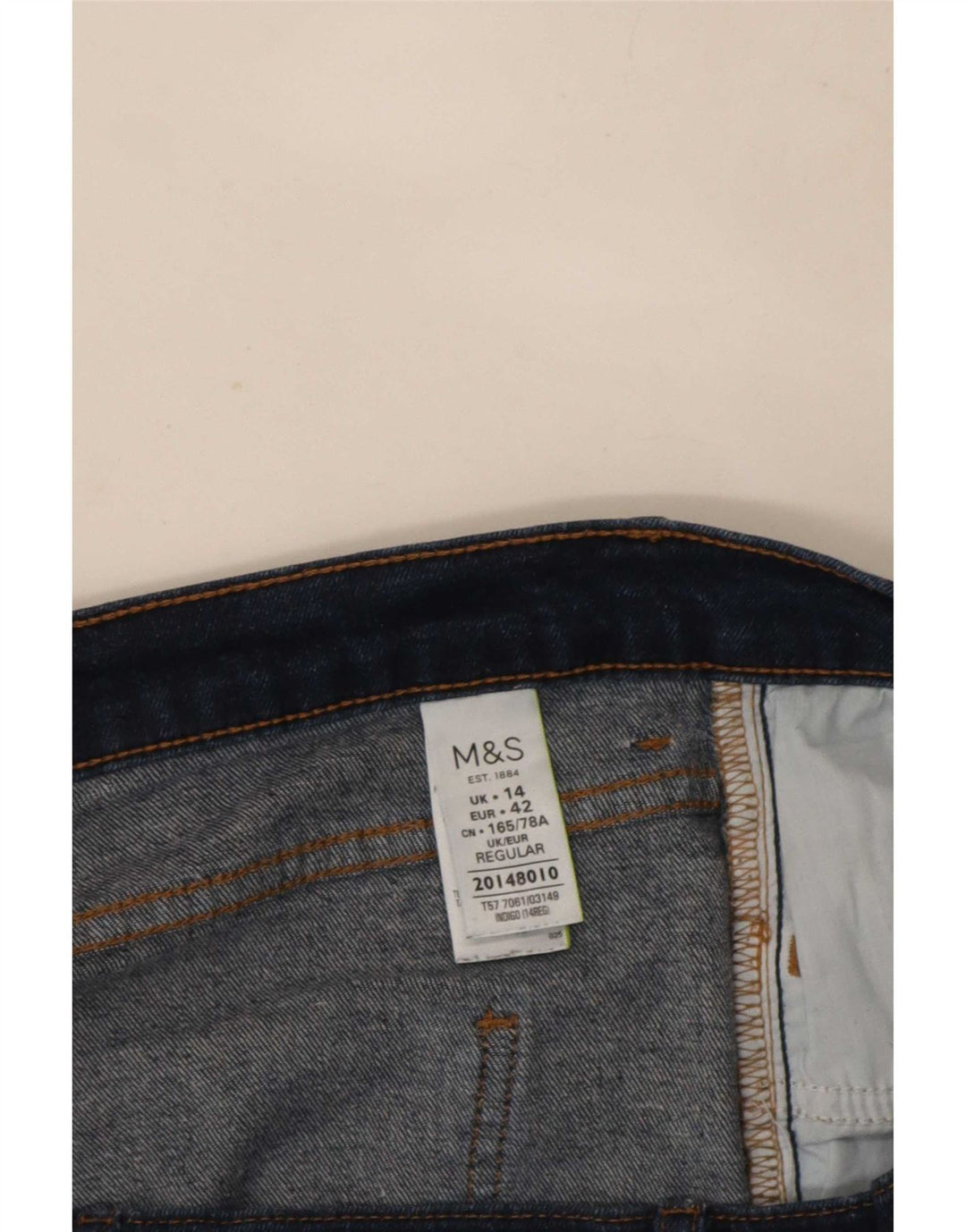 Jeans bootcut slim da donna Marks & Spencer UK 14 Large W32 L29 Blu navy