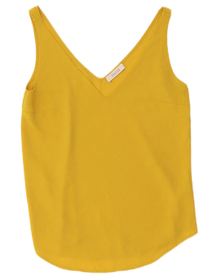 Canottiera da donna Oasis UK 10 piccola in poliestere giallo