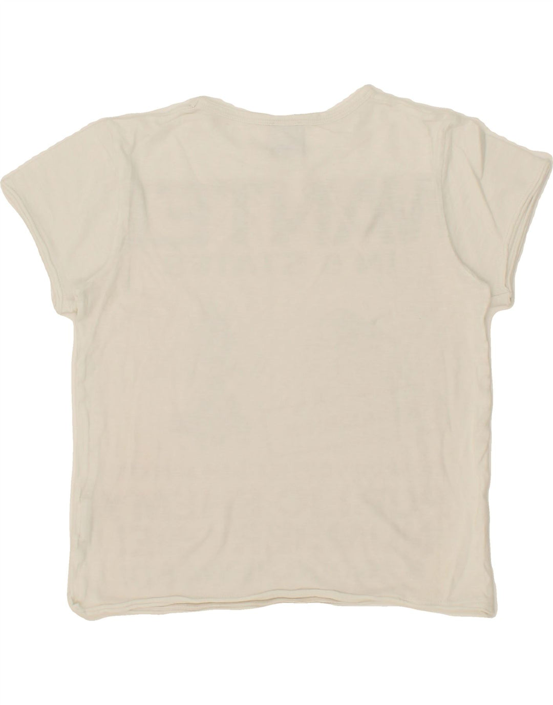 SISLEY Boys Graphic T-Shirt Top 7-8 Years Medium White Cotton Vintage Sisley and Second-Hand Sisley from Messina Hembry 