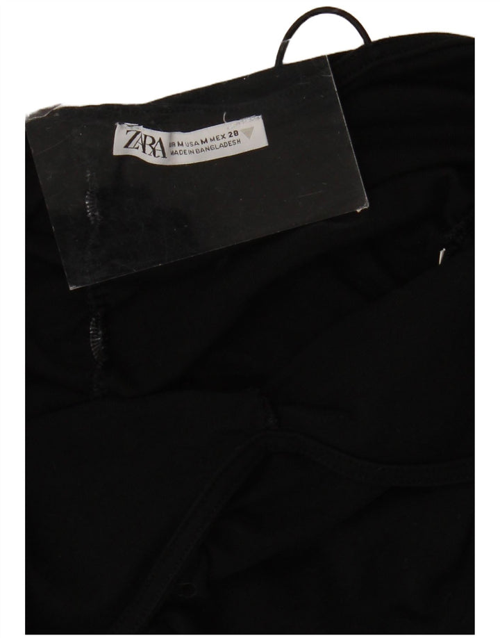 Mini abito sottoveste Zara da donna UK 12 medio nero