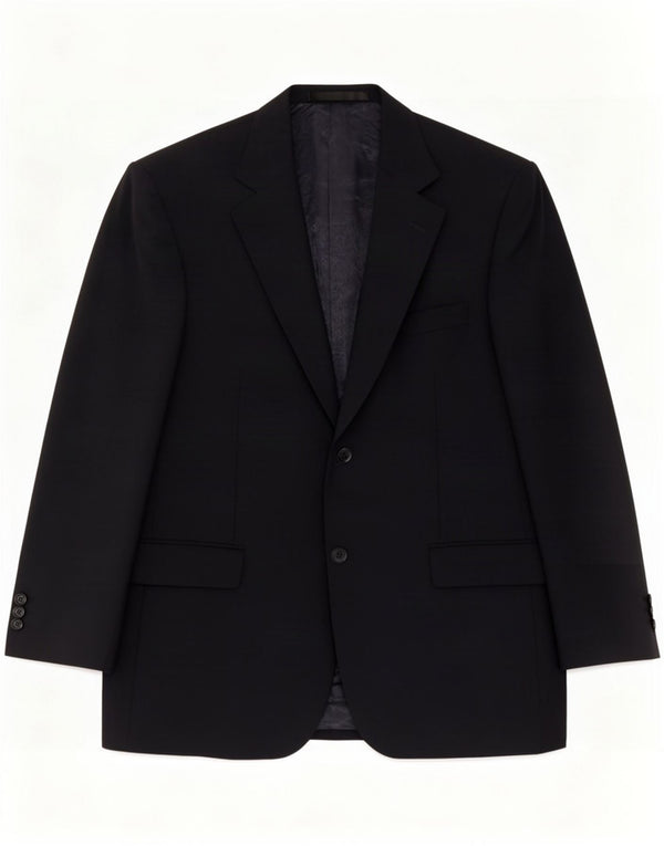 Giacca blazer a 2 bottoni da uomo Marks & Spencer UK 40 media blu navy in lana vergine