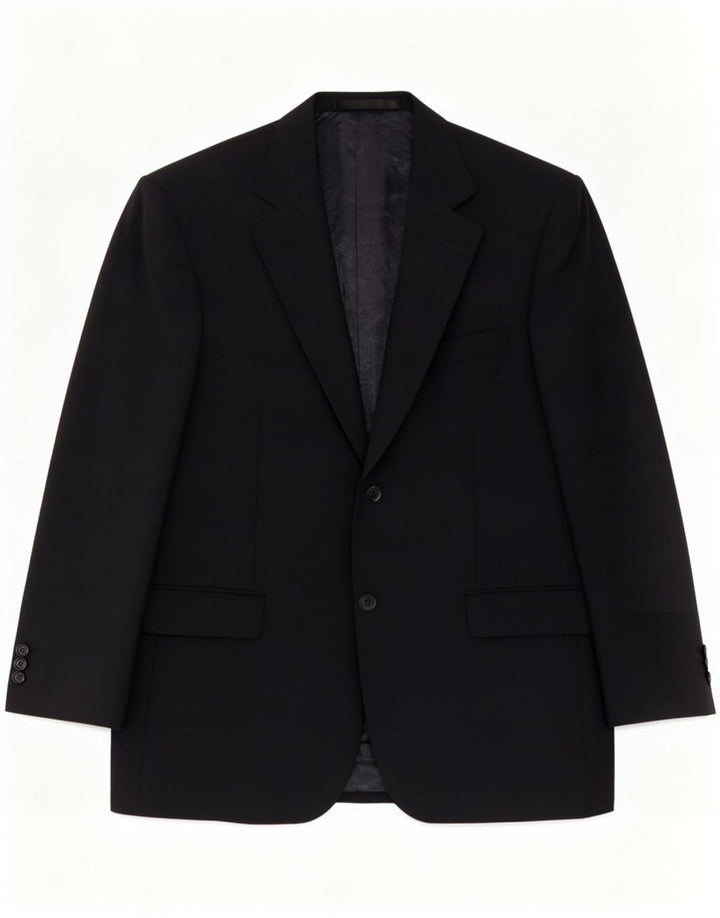 Giacca blazer a 2 bottoni da uomo Marks & Spencer UK 40 media blu navy in lana vergine