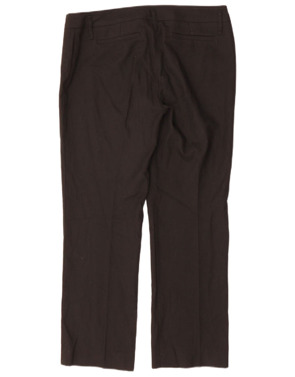 Pantaloni da abito dritti da donna MARELLA UK 14 Large W34 L28 Poliestere nero