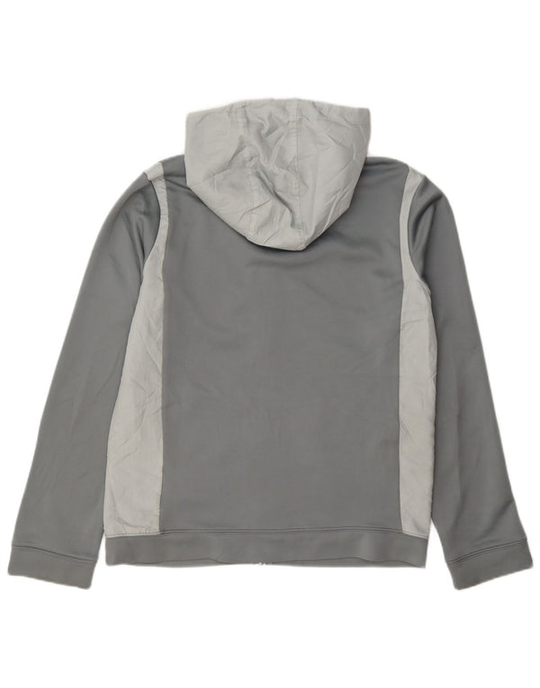 Felpa con cappuccio e zip Nike da bambino, 13-14 anni, XL, in poliestere color block grigio