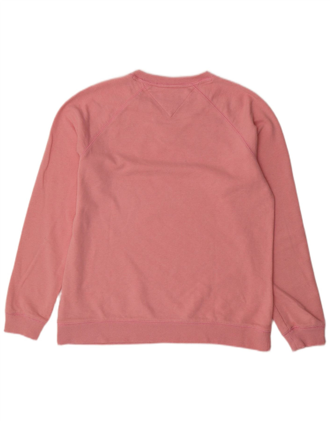 Tommy Hilfiger Donna Felpa Oversize Maglione UK 10 Piccolo Cotone Rosa