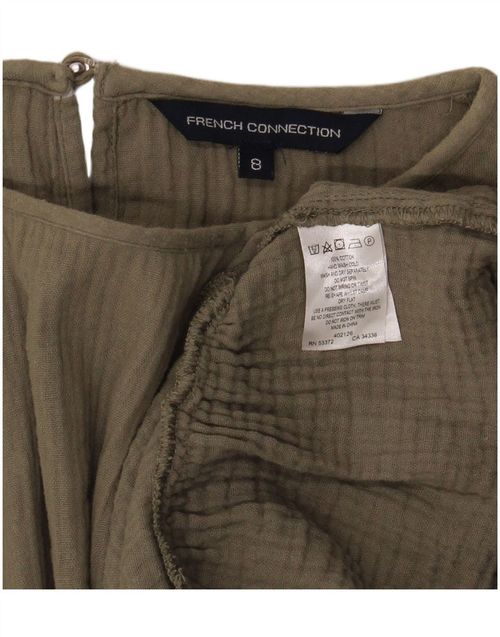 Camicetta oversize da donna French Connection Top UK 8 Small Cotone kaki
