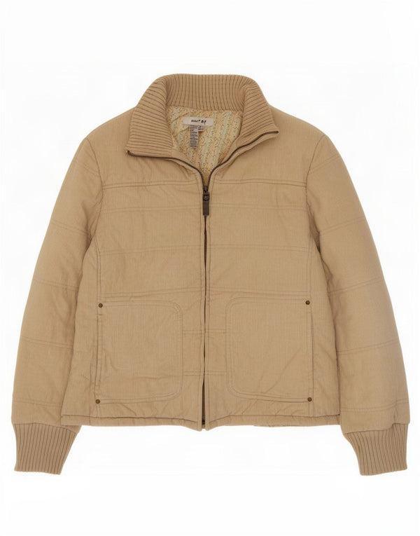 Giacca da donna in velluto a coste Zara UK 14 grande cotone beige