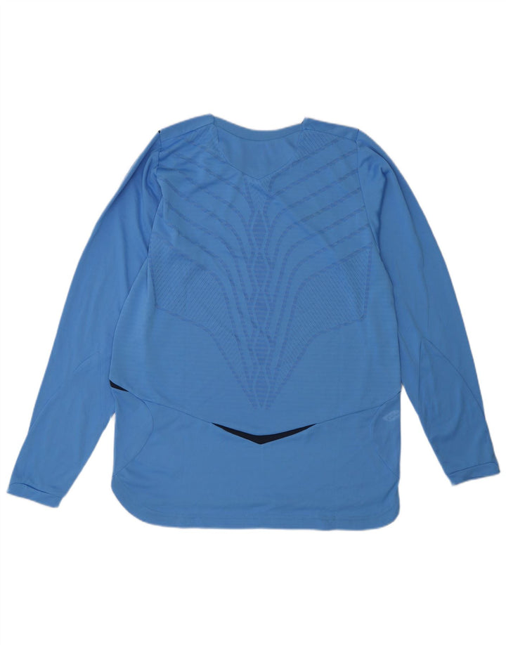 Top Umbro da uomo a maniche lunghe piccolo blu in poliestere color block