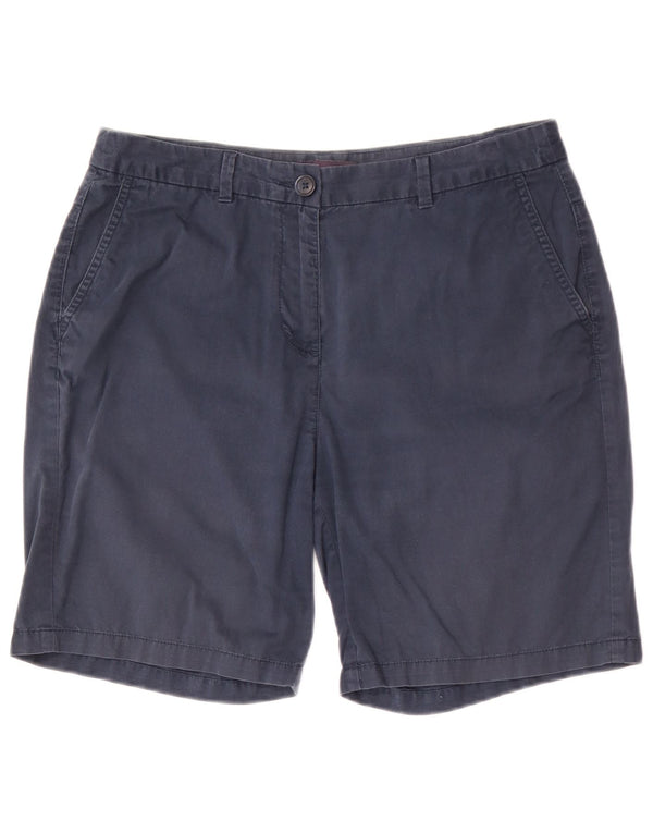 Pantaloncini chino da donna Marks & Spencer UK 12 medi W30 cotone blu navy