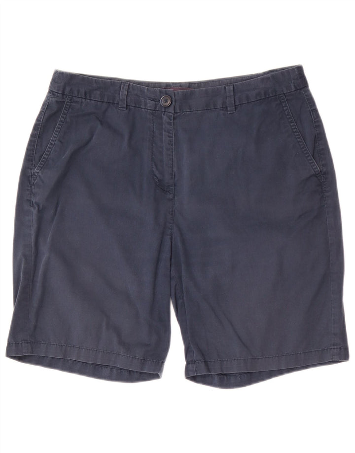 Pantaloncini chino da donna Marks & Spencer UK 12 medi W30 cotone blu navy