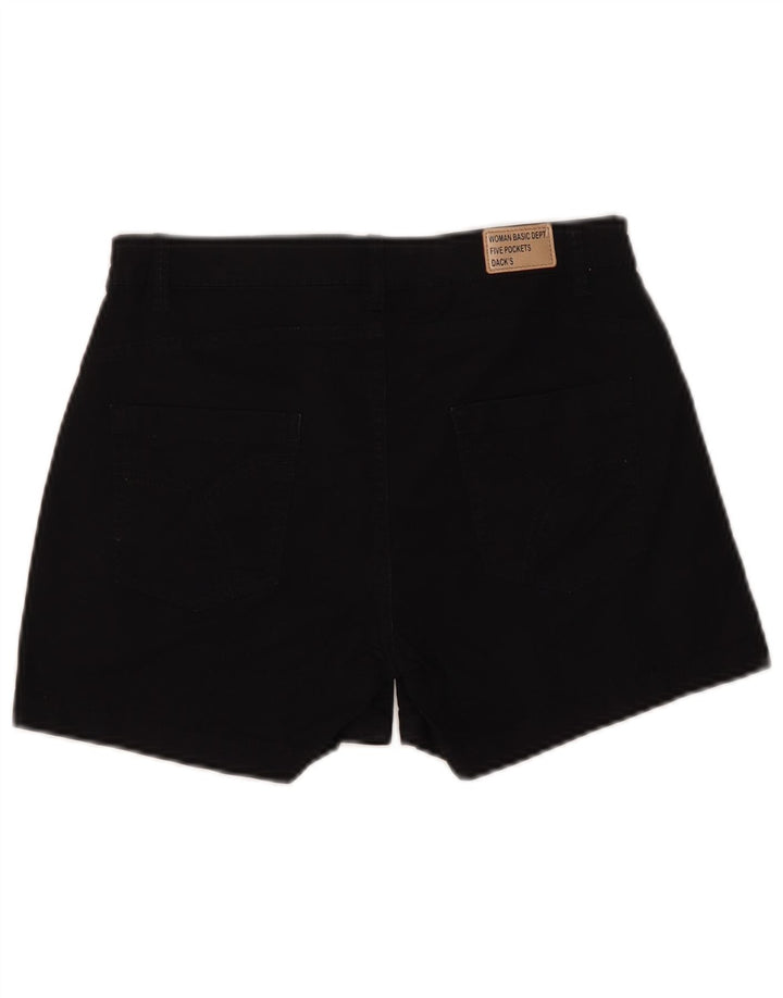 Pantaloncini di jeans vestibilità regolare da donna di Dack IT 42 medio W28 cotone nero