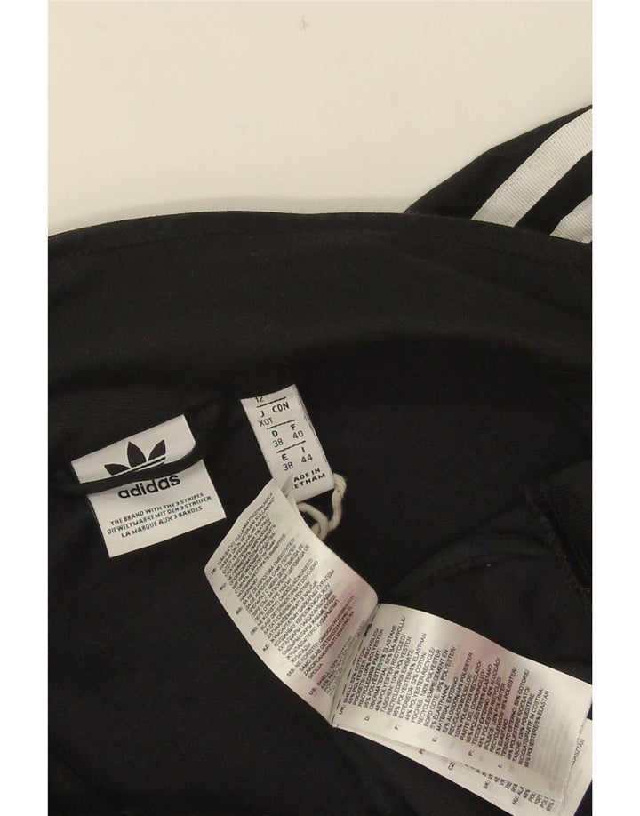 Giacca da ginnastica da donna Adidas UK 12 media cotone nero