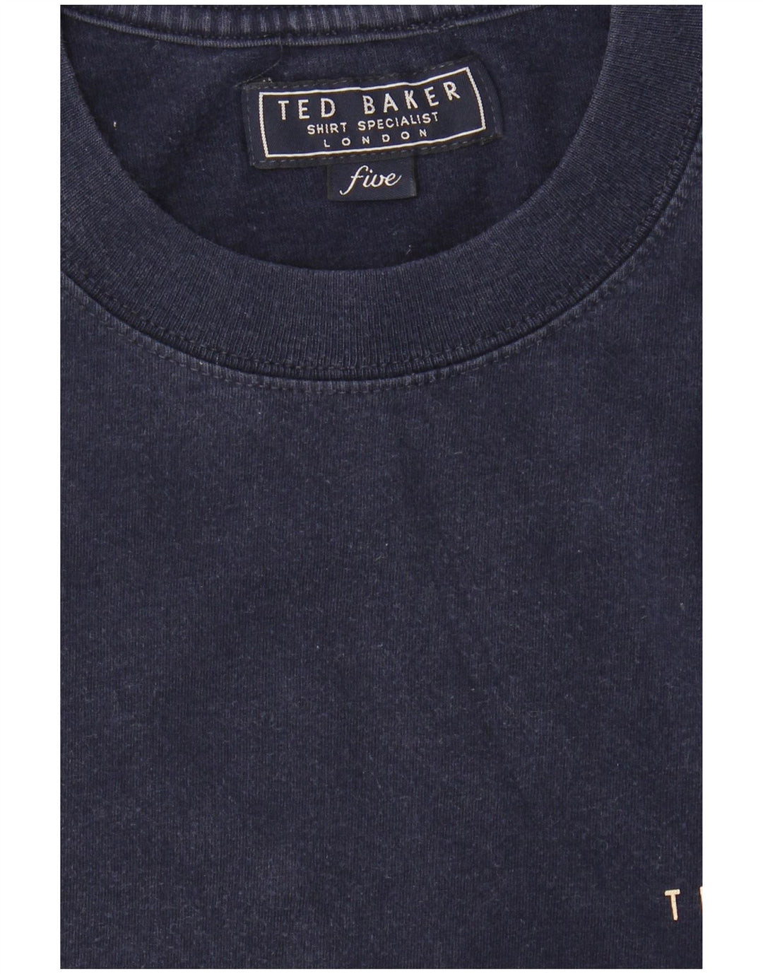 TED BAKER Mens T-Shirt Top Size 5 XL Navy Blue