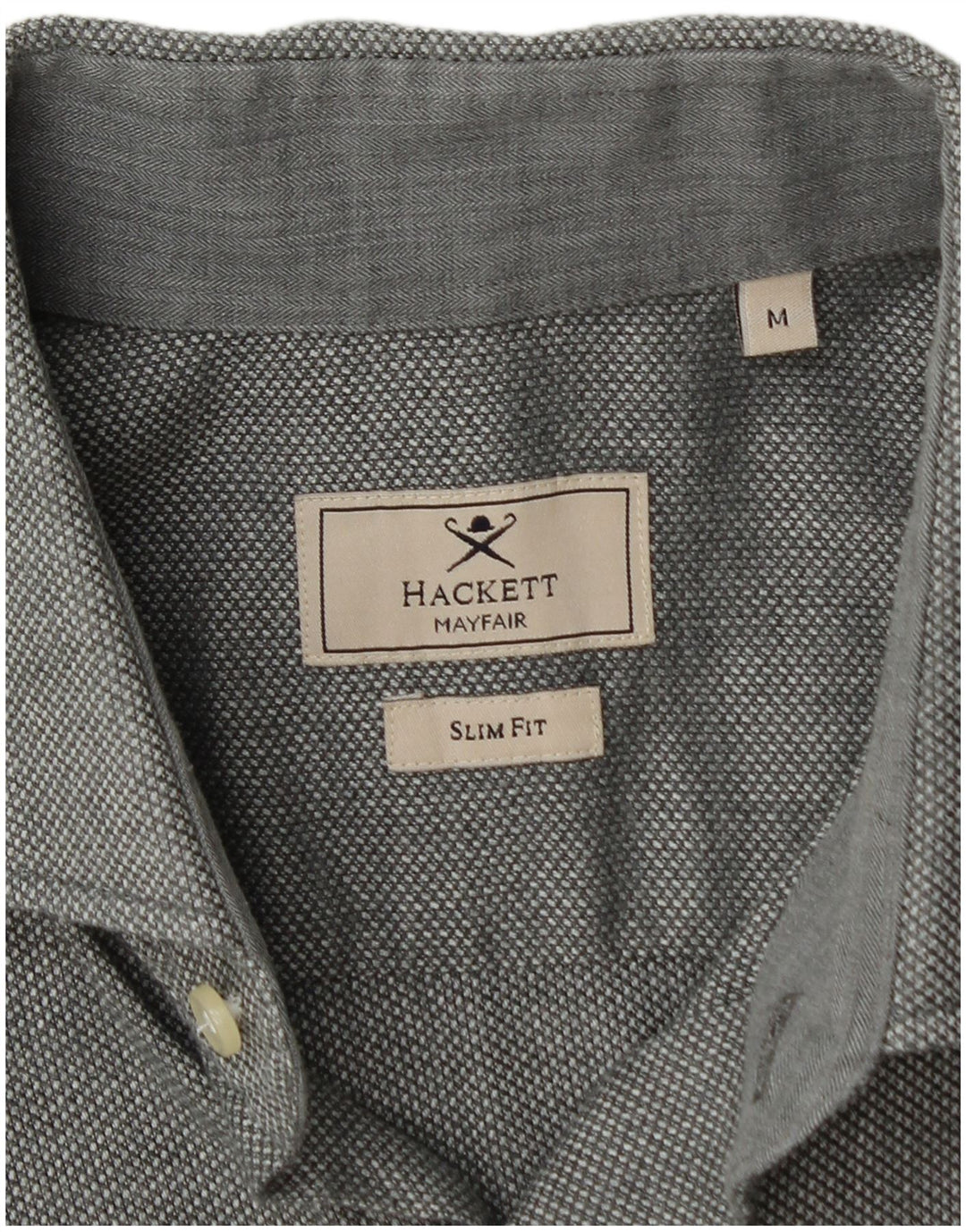 Camicia HACKETT da uomo slim fit in cotone grigio medio