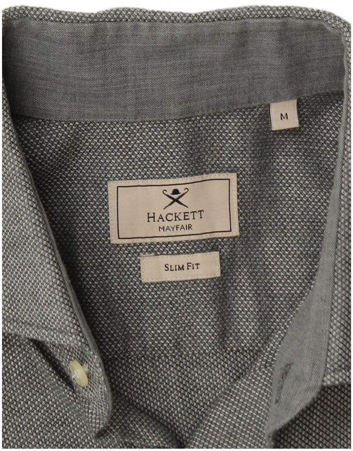 Camicia HACKETT da uomo slim fit in cotone grigio medio