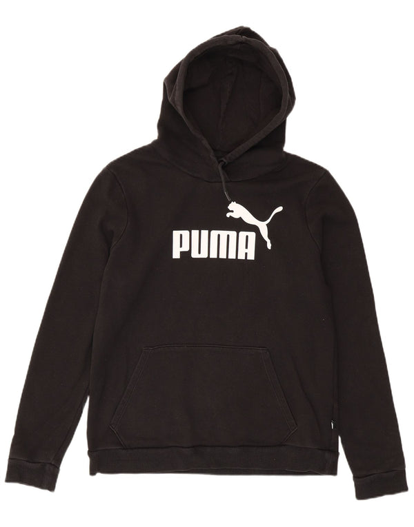 Felpa con cappuccio grafica da donna Puma UK 16 grande cotone nero
